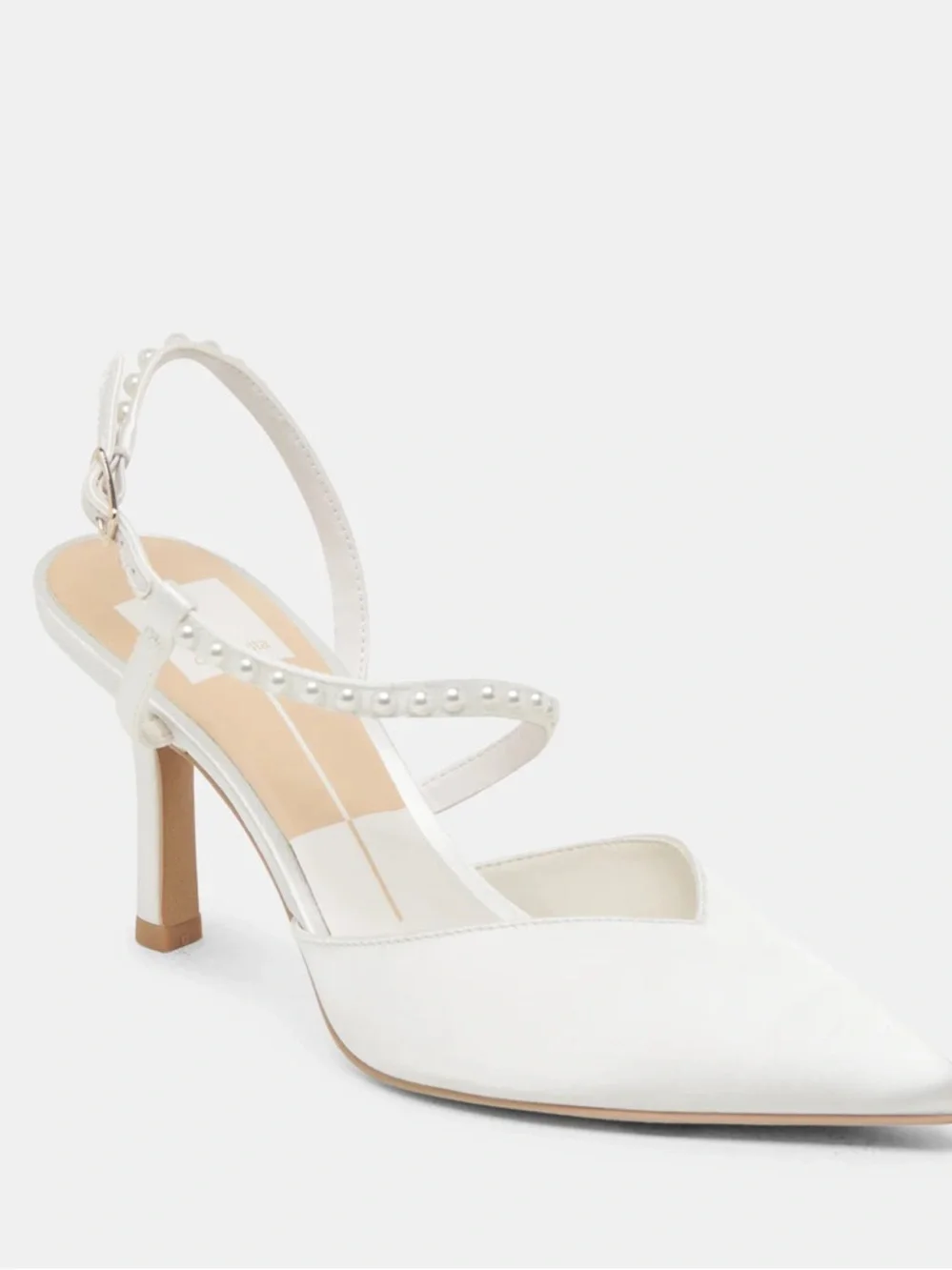 NEW🌸Dolce Vita kamra pearl heels true white satin size 11 $150 w/o box
